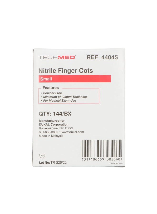 DUKAL 4404S Tech-Med Finger Cot, Small, Nitrile (Pack of 144) - Image 2