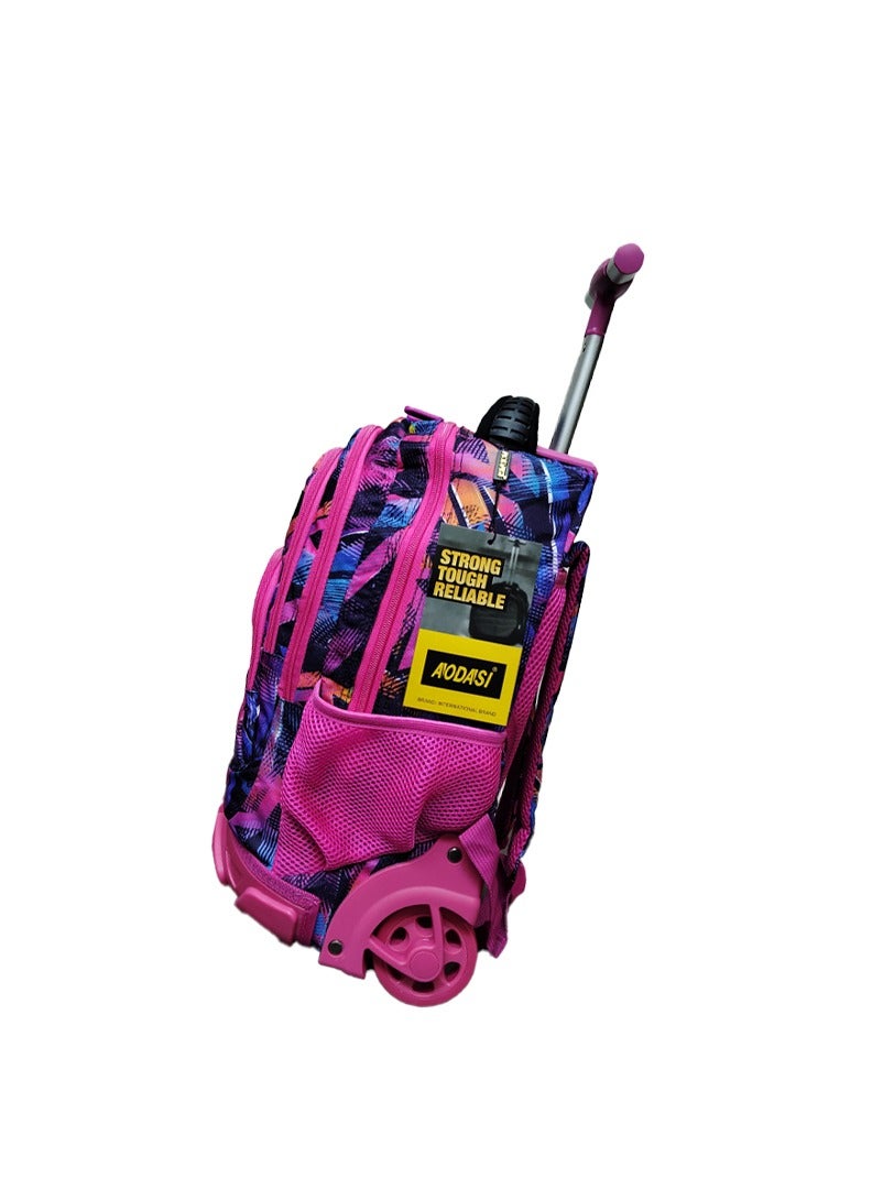 AODASI Trolley School Bag, School Bags for Girls and boys Trolley Bag for Kids Travel Bag Trolley Luggage backpack multi useful , 16 inch - Image 1