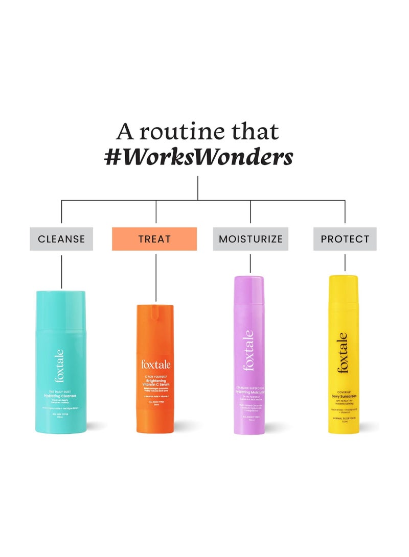 foxtale 15% Vitamin C Face Serum For Glowing Skin,With Pure L-Ascorbic Acid And Vitamin E,Brightening Serum For Dark Spots,Dull Skin,Uneven Skin Tone,All Skin Types,30 Ml - Image 4