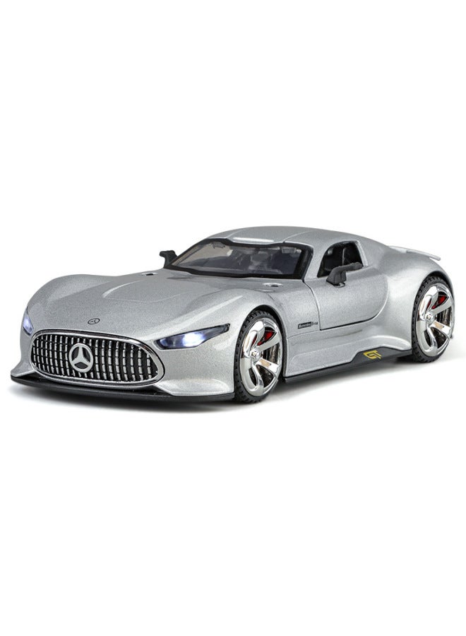إسكدنيا Simulation 1:32 Ben Alloy Sound And Light Force Car Model Shock Absorber Children's Toys-Color:Boxed 1: 32 Silver - Image 2