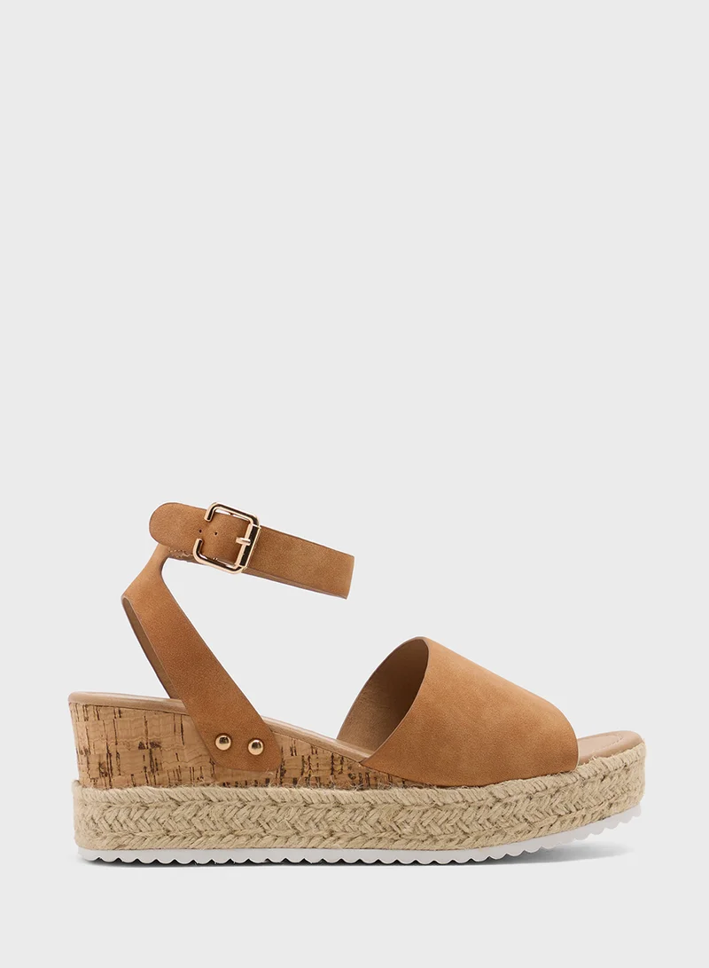 GLAMOROUS Casual Ankle Strap Espradrilles
