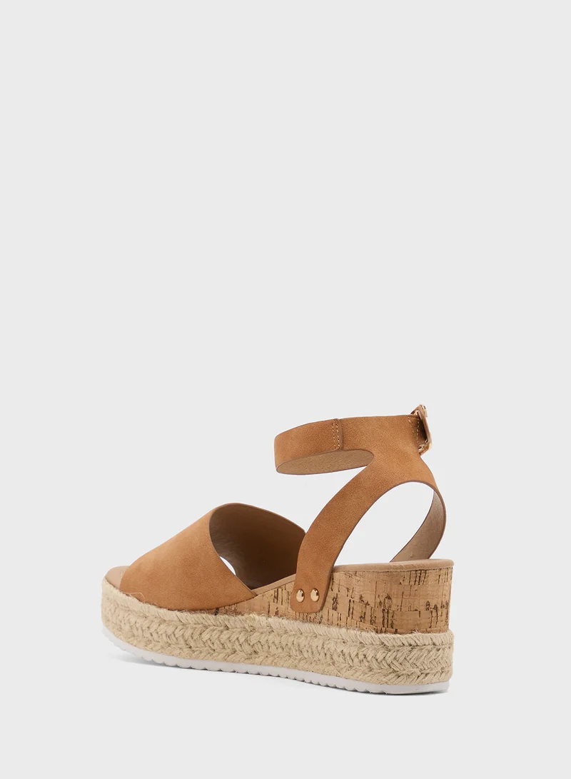 GLAMOROUS Casual Ankle Strap Espradrilles