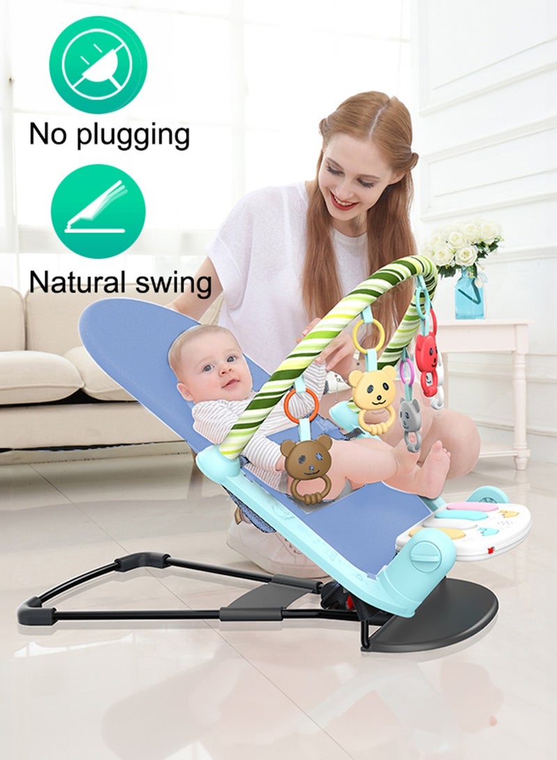 Occuwzz Baby rocking chair with music toy rack, soothing cradle, reclining chair suitable for newborns from 0 to 36 months - Image 1