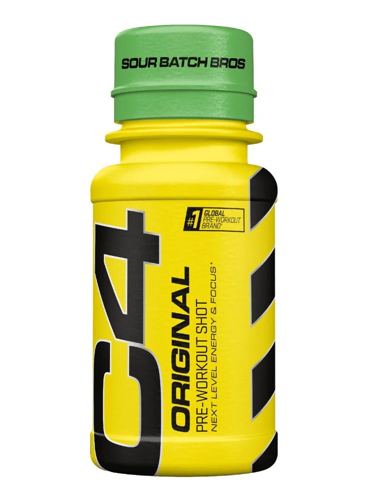 C4 Pre-Workout Shot, Sour Batch Bros Flavor, 60ml – Ready-to-Drink Energy & Focus Formula ...
