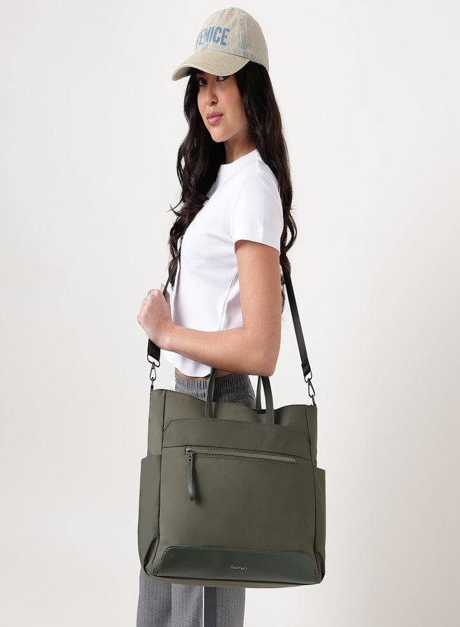 Fastrack Nylon Edit laptop Tote | Nylon Women’s Bag | 2 Compartments, 15" Padded Laptop Sleeve, Bottle Holders, Trolley Sleeve & Dual Carry Straps - Image 2