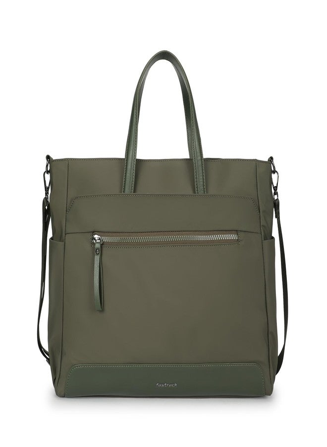 Fastrack Nylon Edit laptop Tote | Nylon Women’s Bag | 2 Compartments, 15" Padded Laptop Sleeve, Bottle Holders, Trolley Sleeve & Dual Carry Straps - Image 1