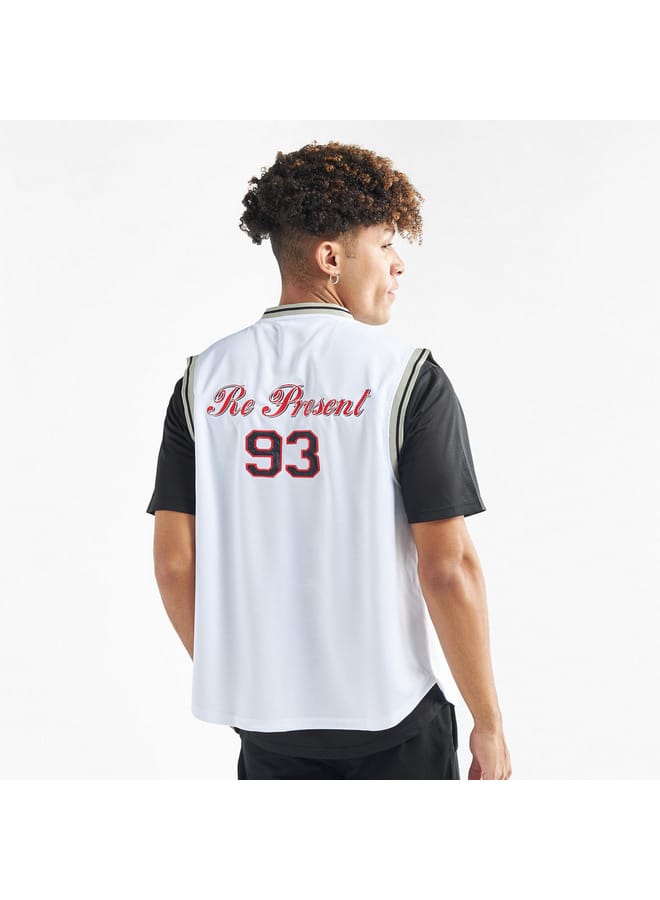 Splash FAV Typography Print Baseball Shirt - Image 3