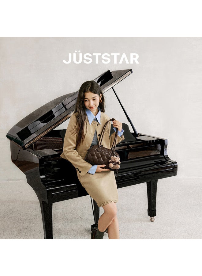 Just Star Jianlu Same Style Baguette Bag Women  New Light Luxury Boston Bowling Underarm Bag 38 Festival Birthday Gift - Image 3