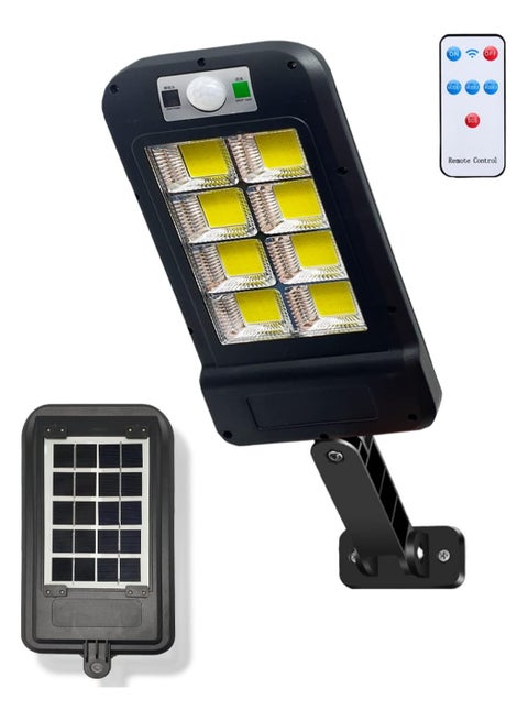 مصباح شارع يعمل بالطاقة الشمسية مزود بـ 160 مصباح LED، ومستشعر حركة بالأشعة تحت الحمراء، ومصباح خارجي مقاوم للماء بمعيار IP65 للحديقة والفناء والممر والجراج