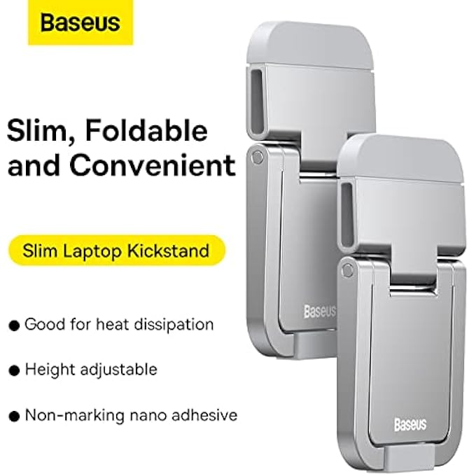 Baseus METAL FOLDABLE LAPTOP STAND BASE DESKTOP PORTABLE NOTEBOOK HOLDER COOLING BRACKET FOR MACBOOK PRO AIR DELL ACCESSORIES - Image 2