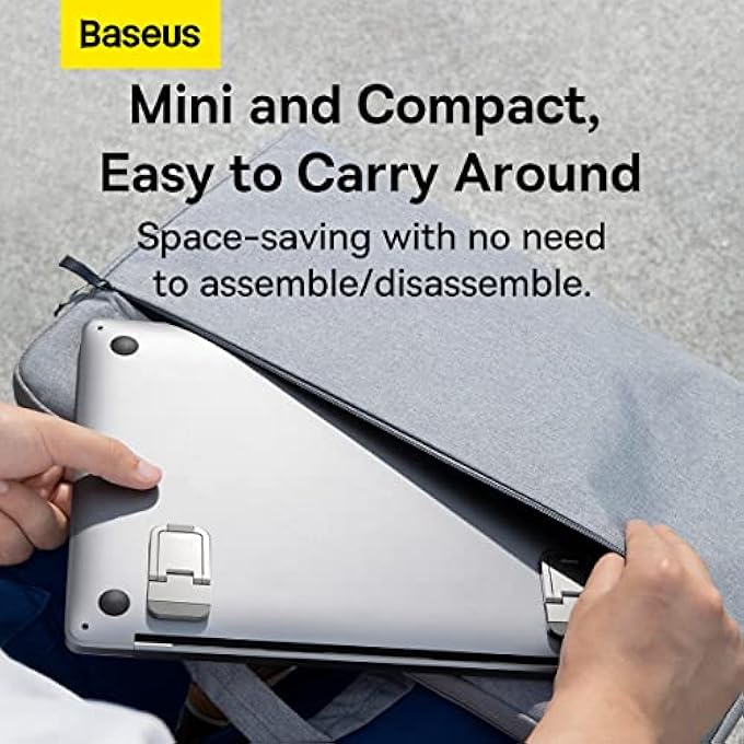 Baseus METAL FOLDABLE LAPTOP STAND BASE DESKTOP PORTABLE NOTEBOOK HOLDER COOLING BRACKET FOR MACBOOK PRO AIR DELL ACCESSORIES - Image 3