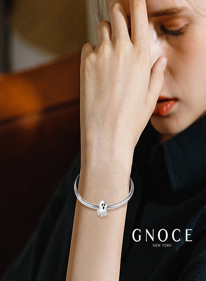 GNOCE Halloween Ghost Charms for Bracelet 925 Sterling Silver Horror Christmas Bead Charms For Women Jewelry Gift Fit Necklace - Image 5