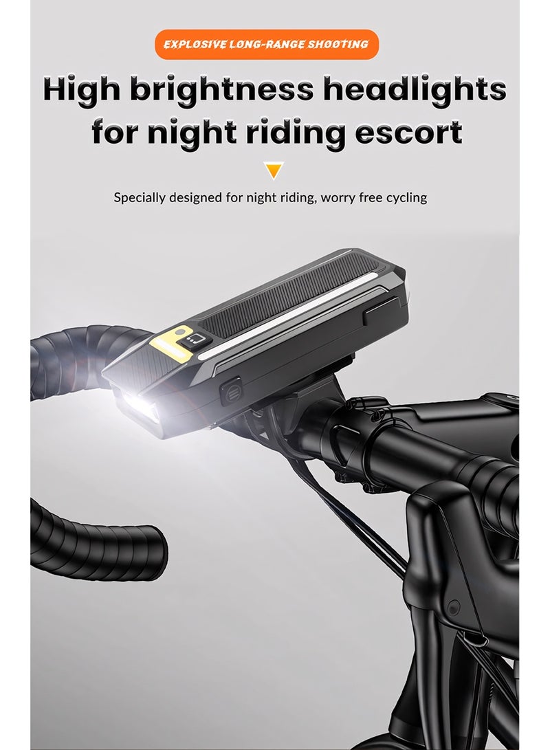 ZONIX Smart Remote Control Bike Headlight with Wireless Remote, Electric Horn, 2400mAh Battery, USB-C Fast Charging, IPX4 Waterproof, 14 Light Modes, Auto Light Sensor, Frequency Matching for Road Cycling, Mountain Biking, Night Commuting - Image 2