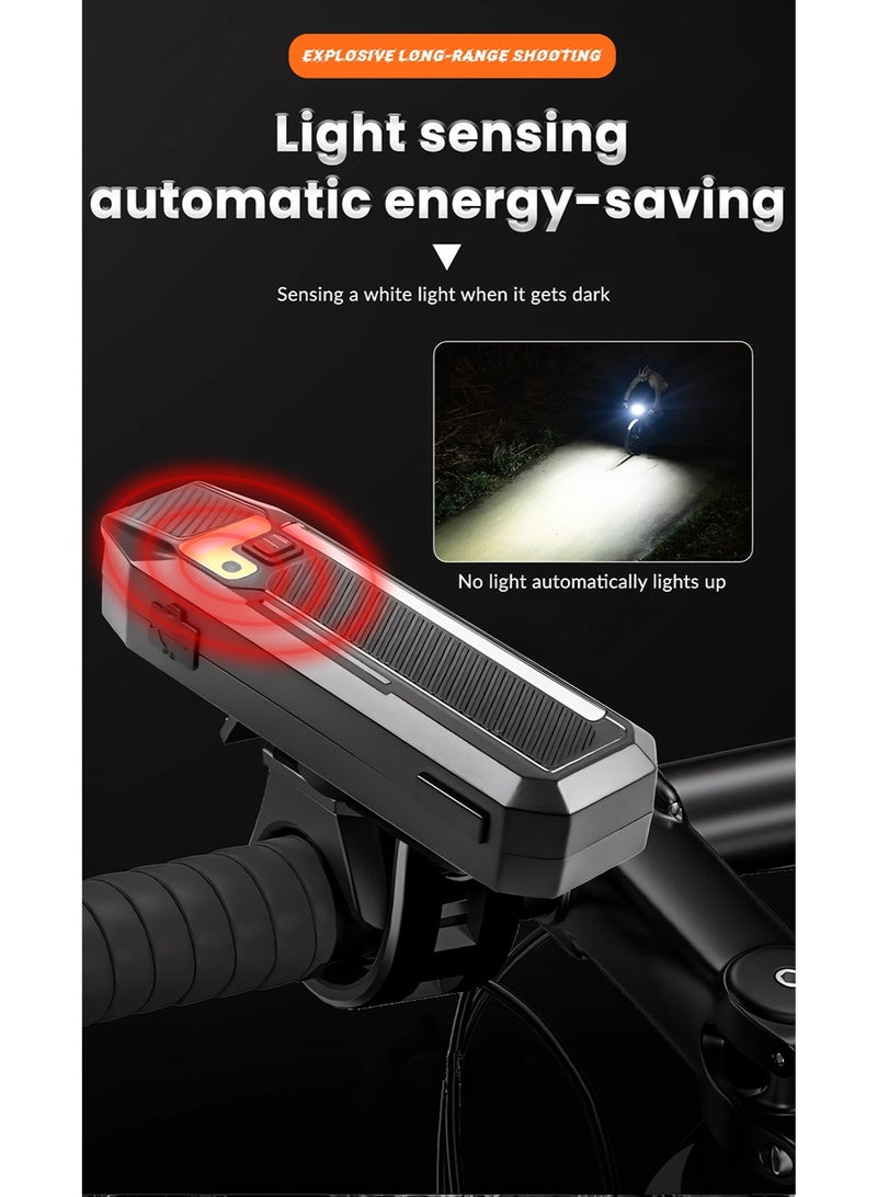 ZONIX Smart Remote Control Bike Headlight with Wireless Remote, Electric Horn, 2400mAh Battery, USB-C Fast Charging, IPX4 Waterproof, 14 Light Modes, Auto Light Sensor, Frequency Matching for Road Cycling, Mountain Biking, Night Commuting - Image 5