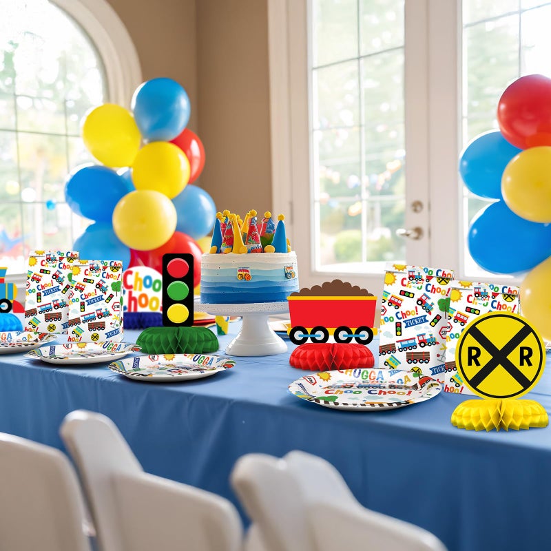 BonBeeDesign Train Party Favors Candy Bags with Stickers - Train Goodie Gift Treat Bags - Train Themed Birthday Party Supplies - Image 5