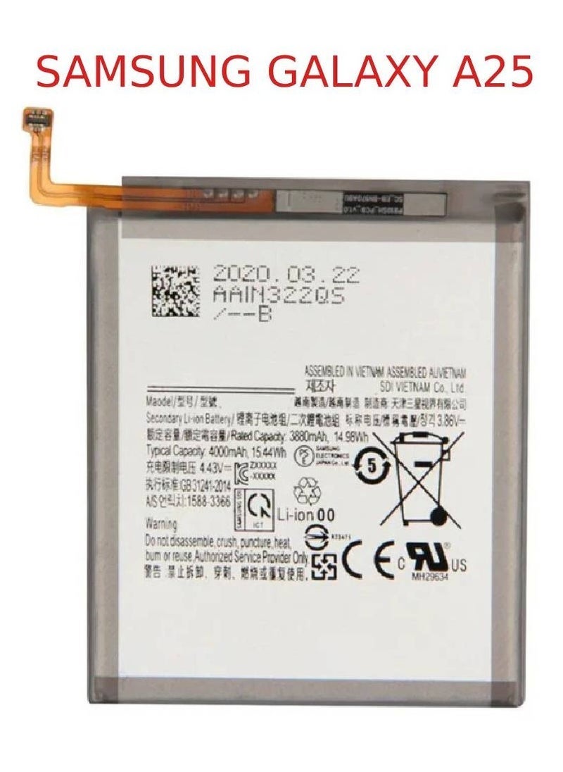 ELTRAZONE Replacement Internal Premium Battery Compatible for Samsung Galaxy A25 – High-Capacity Li-ion Rechargeable Battery for Long-Lasting Power, Safe Charging, Easy Installation & Reliable Performance – Fix Battery Issues Fast - Image 1