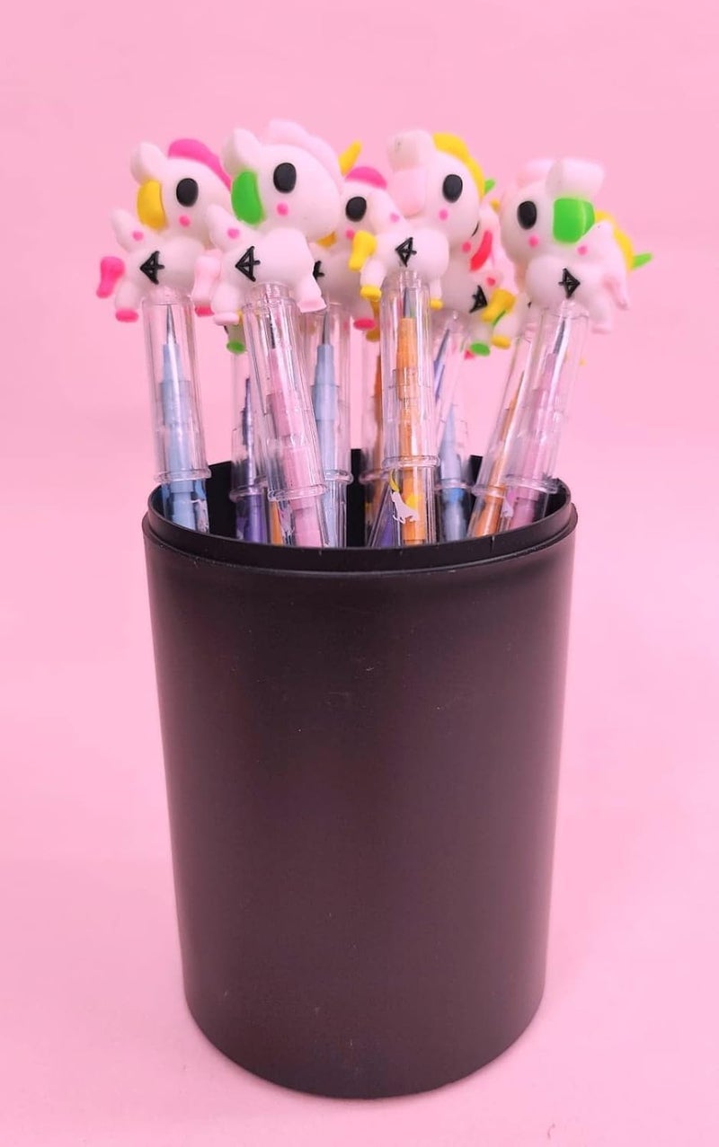 Tera13 TERA 13 48 Pcs Unicorn Pencil For Girls, Best Gift For Kanjak, Unicorn Colorful Pencils for Girls with Unicorn Tops, Party Favor, Birthday Return Gift for All Age Group - Image 5