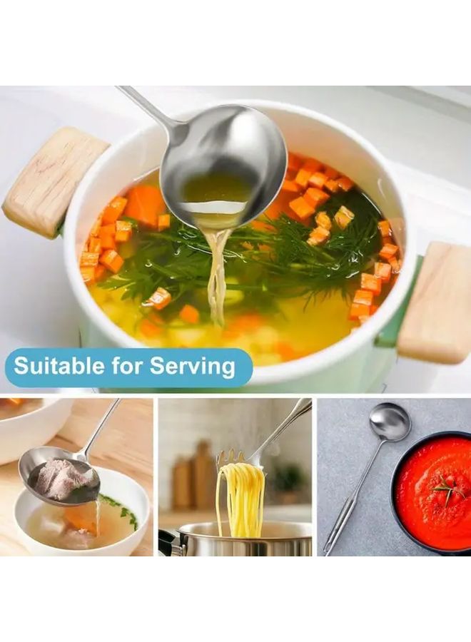 Heavy Duty Large 1pc Soup Ladle Commercial Home Kitchen Use Stainless Steel - Image 2