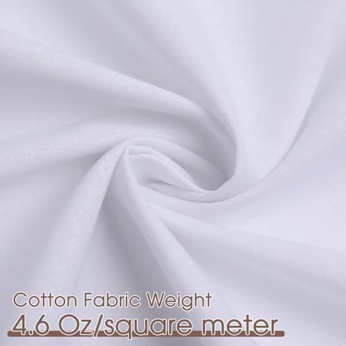 UBCGOTT 100% Cotton Muslin Fabric, 60 Inch X 1 Yard Bleached Muslin Linen Fabric by The Yard, Draping Fabrics Suitable for Sewing Embroidery, Crafts Material,Garments (White) - Image 3
