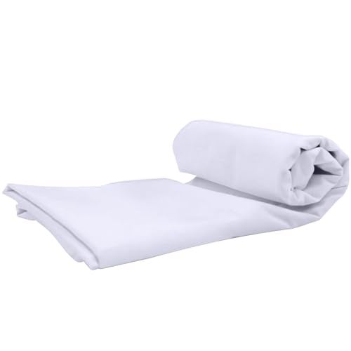 UBCGOTT 100% Cotton Muslin Fabric, 60 Inch X 1 Yard Bleached Muslin Linen Fabric by The Yard, Draping Fabrics Suitable for Sewing Embroidery, Crafts Material,Garments (White) - Image 2