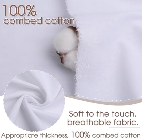 UBCGOTT 100% Cotton Muslin Fabric, 60 Inch X 1 Yard Bleached Muslin Linen Fabric by The Yard, Draping Fabrics Suitable for Sewing Embroidery, Crafts Material,Garments (White) - Image 4