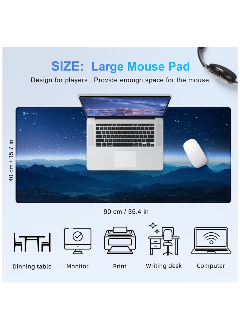 excovip - Extended Gaming Mouse Pad XXL Anti-Skid Mousepad Large Keyboard Mouse Pad Desk Mat with Stitched Edges 900x400mm 0139 - Image 1