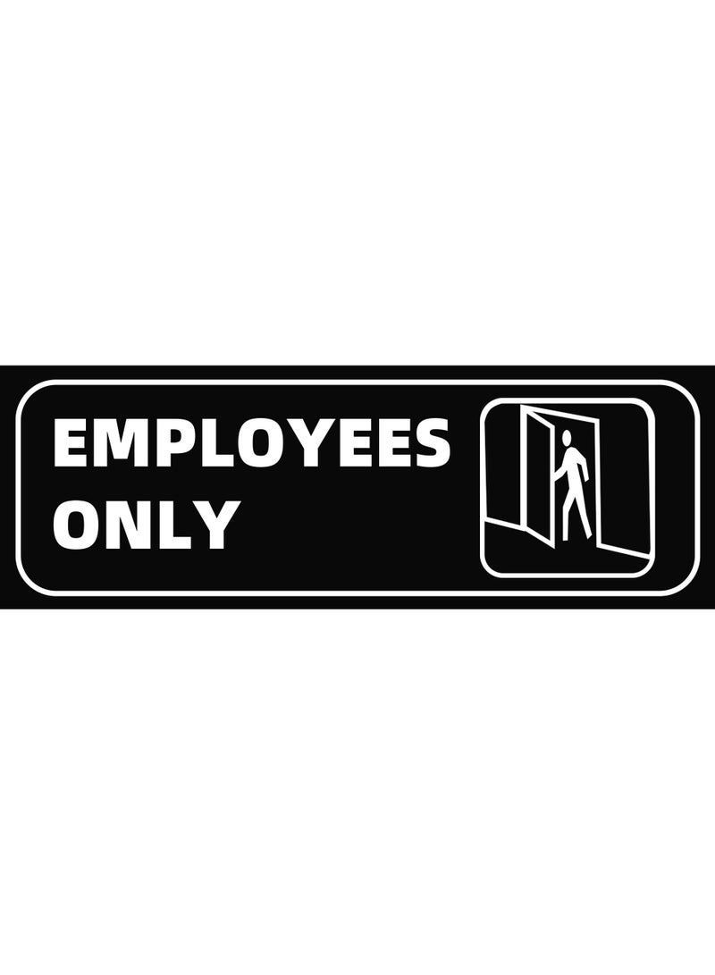 2 Pcs Employees Only Sign Stickers,  9x3Inches, Back Adhesive, Waterproof and Fade Resistant, for Business Door Wall Signboard Office - Image 1