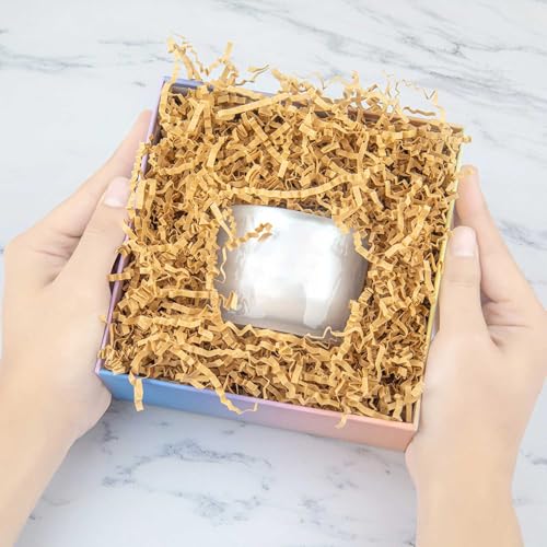 Caleihd Crinkle Cut Paper Shred Packing Grass Cushion Paper Streamer for Christmas Wedding Birthday Bridesmaid Engagement Craft Gift Boxes Bags Basket Filler Decoration 4.5oz Brown - Image 3