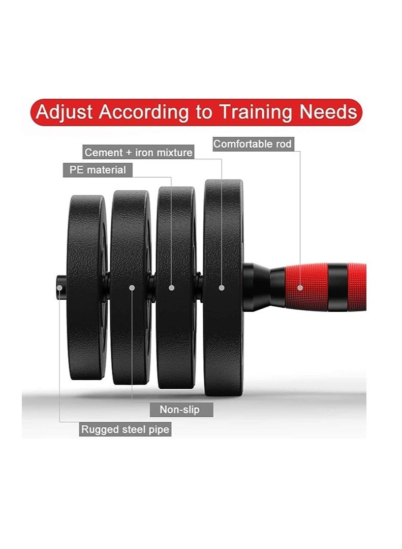 H PRO 20KG Adjustable 6 in 1 Dumbbell Set | Dumbbells Set with Connecting Rod | Barbell and Push-ups | Weightlifting Fitness for Home/Office - Image 4