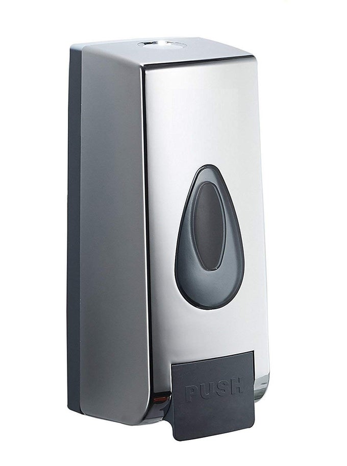 WALL MOUNTED LIQUID SOAP DISPENSER GLOSSY MIRROR POLISH CHROME 360 ML FOR KITCHEN/HOME/BATHROOM
