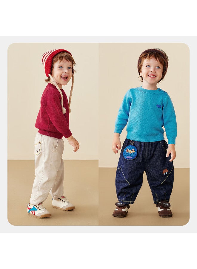 Minibala Kids And Baby Uni Half Turtleneck Sweater Base Shirt Skin-friendly Warm Top Winter New Arrival - Image 1