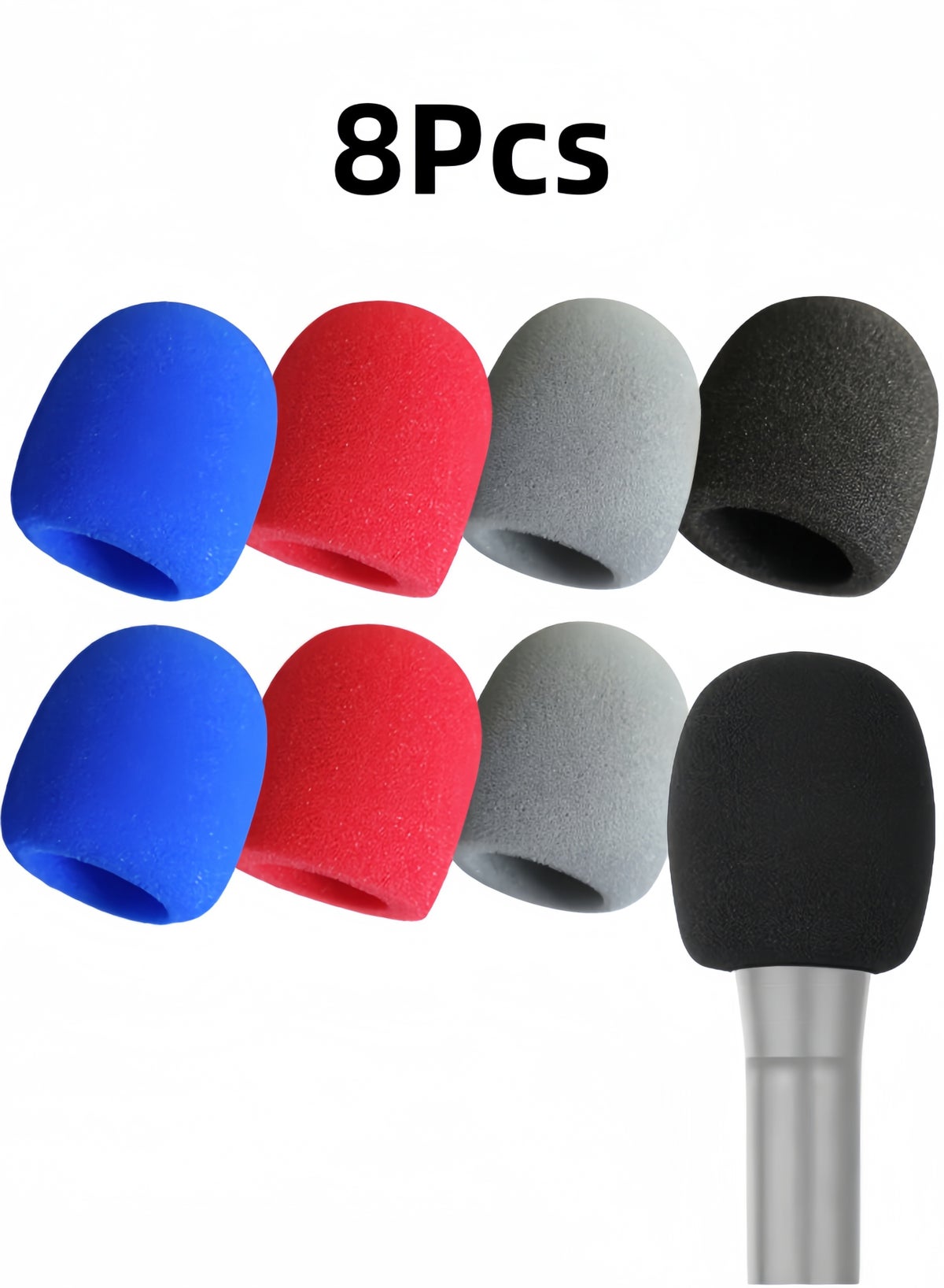 Harse Harse 8 Pack Microphone Cover Foam Mic Windscreen Suitable For Most Standard Handheld ZB76A9A93A3B5342CC85CZ