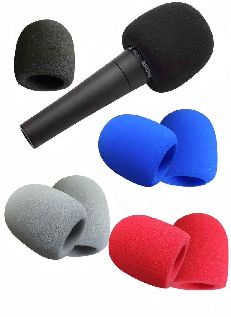 Harse 8 Pack Microphone Cover - Foam Mic Covers Windscreen Suitable for Most Standard Handheld Microphone（4colors）  - Image 2