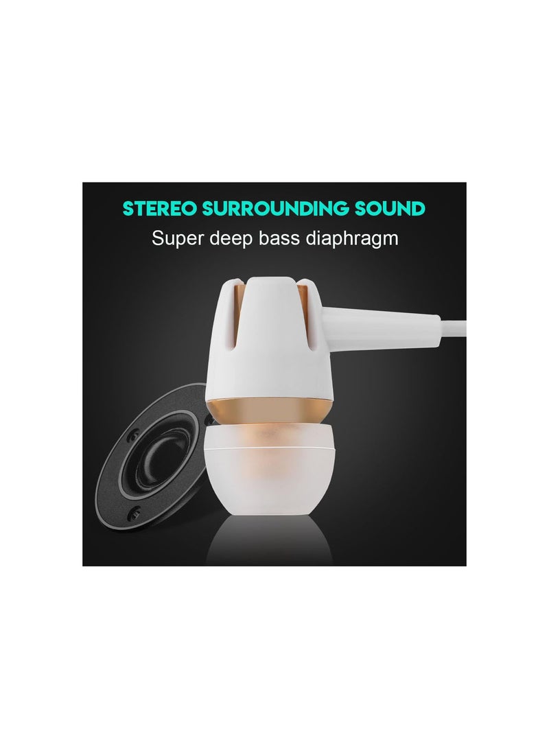 GGOOT Earphones, Wired In-ear Type-c Headphones Stereo Sound Earbuds with Powerful Bass for PC, Tablet, Android LETV Phone  - Image 3