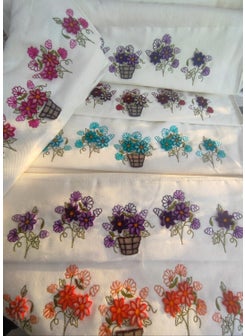 FIESTA Soft Velvet Towel 6 Pieces 3D Tufting Printed 50X90 cm  - Image 1