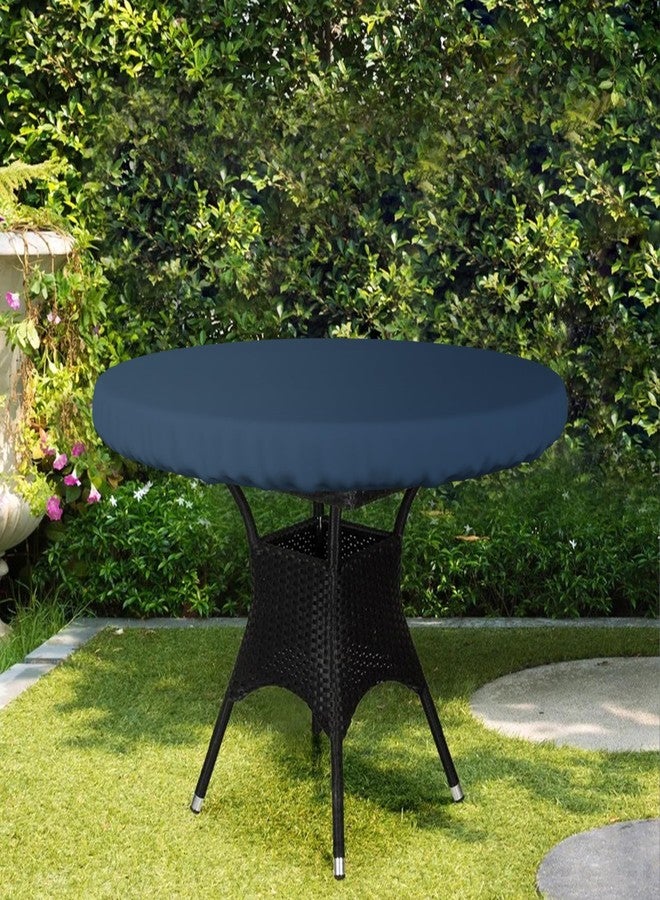 Covers & All 12 Oz Round Table Top Cover 54 Inch, Waterproof & UV-Resistant Perfect Table Cover for Dining Table Buffet Parties Picnic Camping Outdoor (54" Dia x 4" H Inches, Blue) - Image 5
