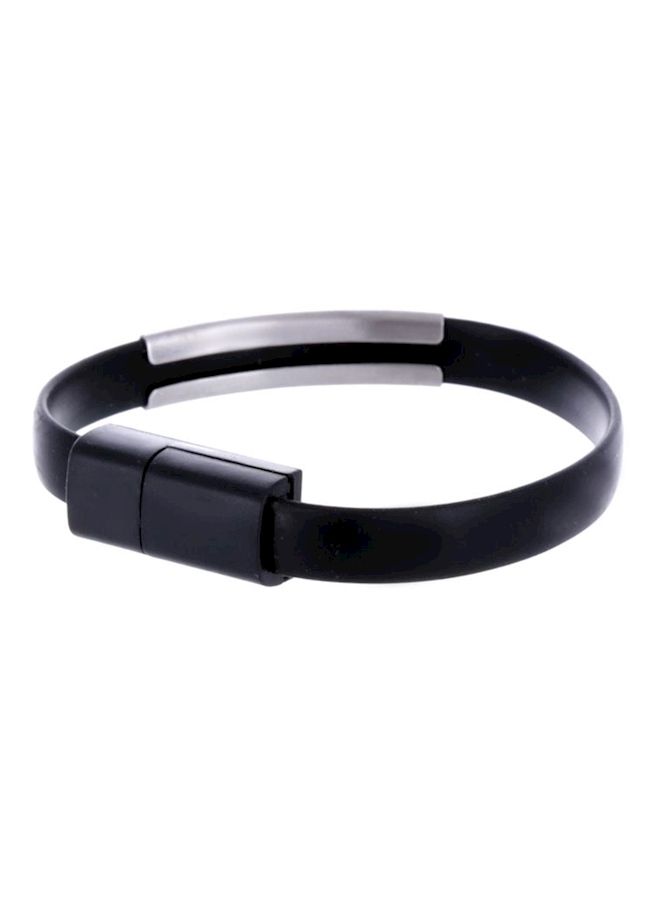 NIBEMINENT Bracelet With Data And Charging Cable For iPhone 5/iPhone 6 Black  - Image 4