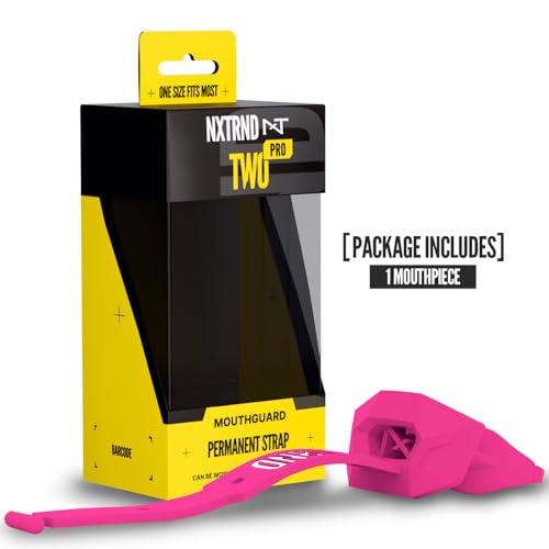 NXT NXTRND Nxtrnd Two Pro Football Mouth Guard, Permanent Strap, Fits Adult & Youth (Pink) - Image 4