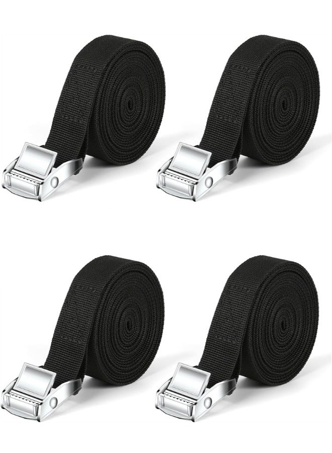 Tie Down Straps, 4 Pack Heavy Duty Lashing Straps Tensioning Belts with Adjustable Cam Buckle for Car Luggage and Garden Tent Bundled Fixed, 2.5cm*1m - Image 1