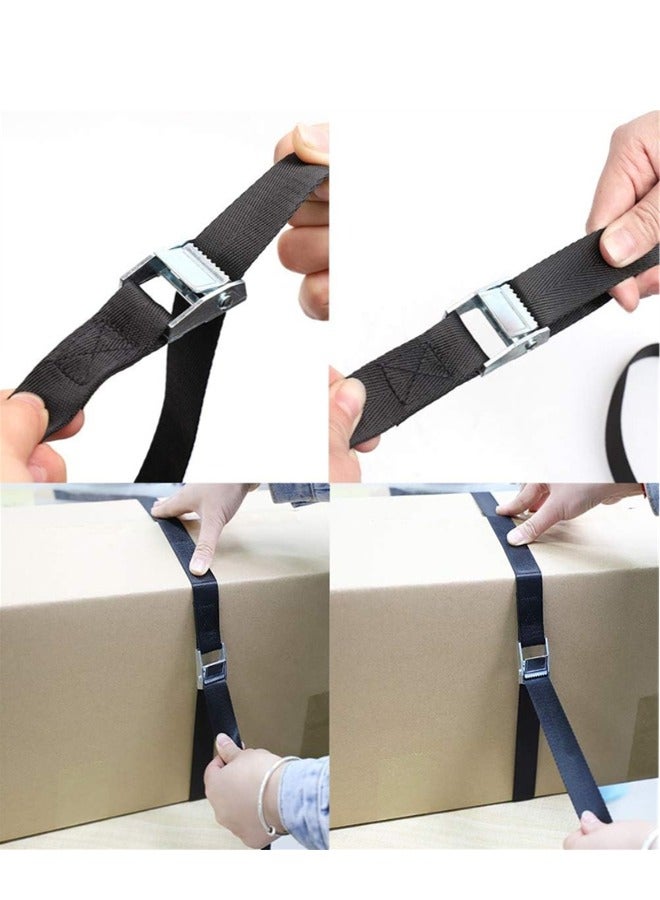 Tie Down Straps, 4 Pack Heavy Duty Lashing Straps Tensioning Belts with Adjustable Cam Buckle for Car Luggage and Garden Tent Bundled Fixed, 2.5cm*1m - Image 4