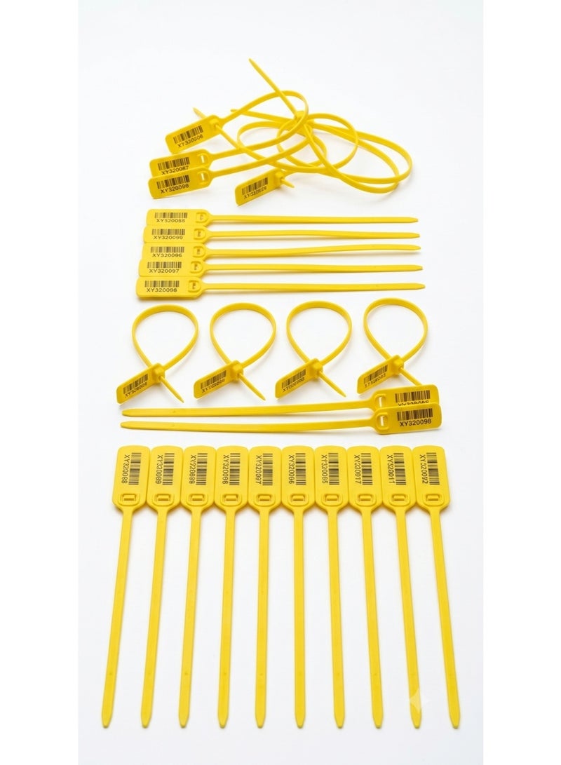 Plastic security locks with serial number and barcode for sealing parcels and bags 5 pieces - Image 1