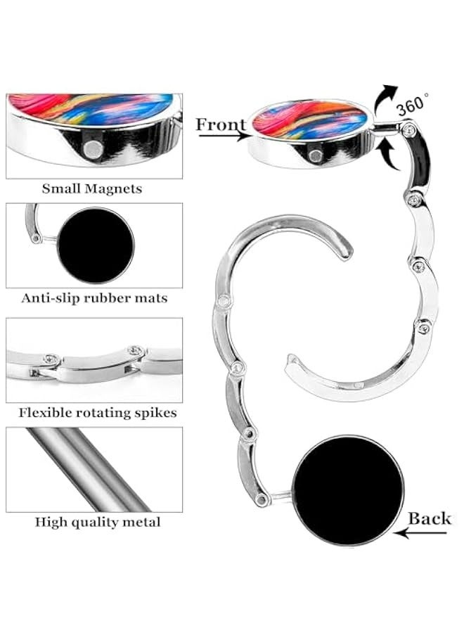 Generic 4 Pack Portable Handbag Hooks for Table Desk - Non-Slip Purse Holder for Restaurant Bar Office  - Image 3