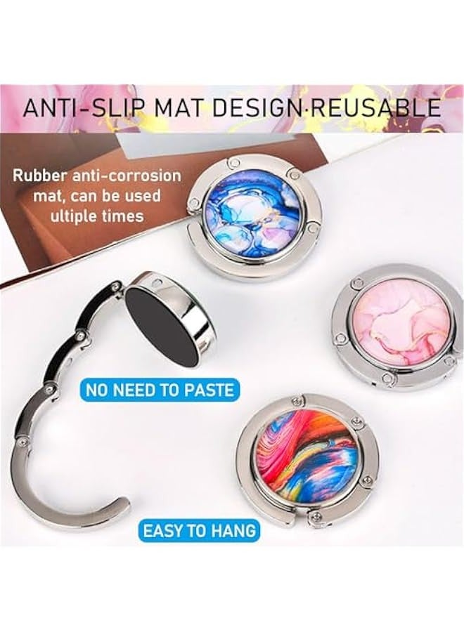 Generic 4 Pack Portable Handbag Hooks for Table Desk - Non-Slip Purse Holder for Restaurant Bar Office  - Image 4