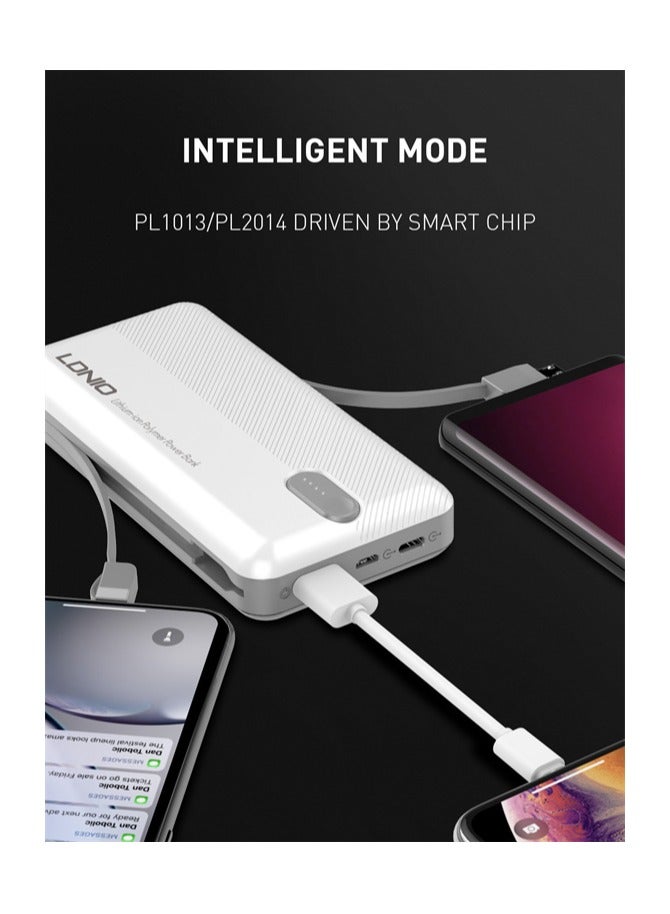 لدنيو بنك الطاقة السلكي LDNIO PL1013 بسعة 10000 مللي أمبير في الساعة - أبيض - Image 3