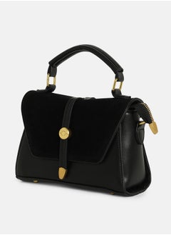 Haute Sauce Solid Magnet Lock Regular Vegan Leather Sling Bag with Detachable Strap For Women  - Image 5