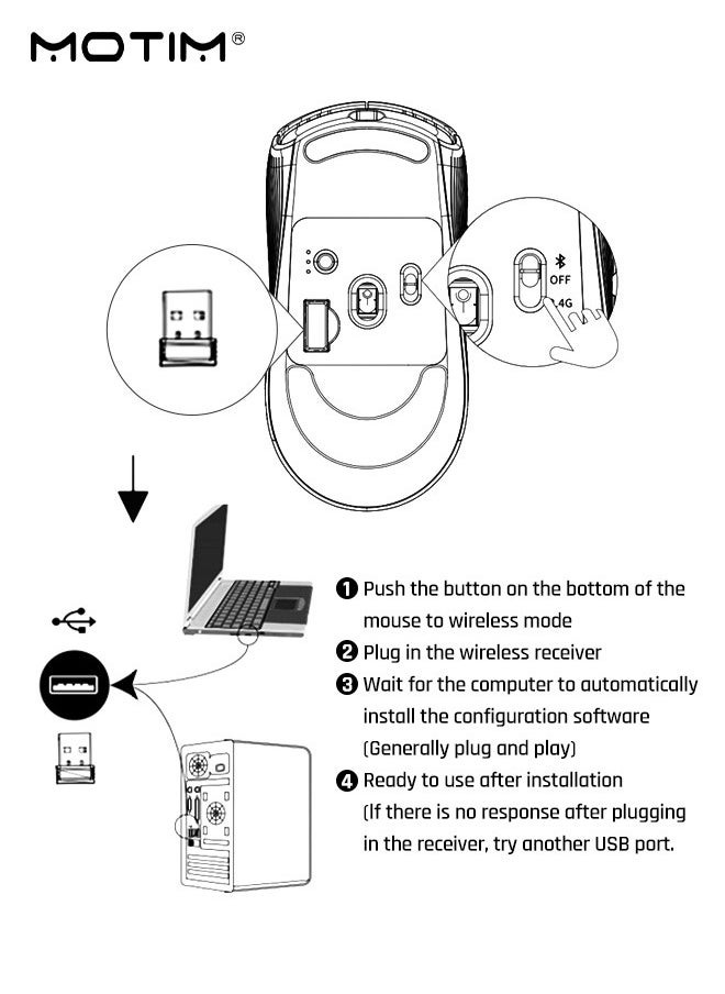 Wireless Gaming Mouse with , Three Mode 2.4G/Bluetooth/Wired Mouse, 3D RGB Lighting Transparent Design Ergonomic Mouse with 7 Buttons, Rechargeable Wireless Computer Mice
