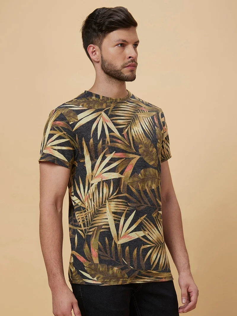 globus Globus Men Multi Printed Cotton T-shirt