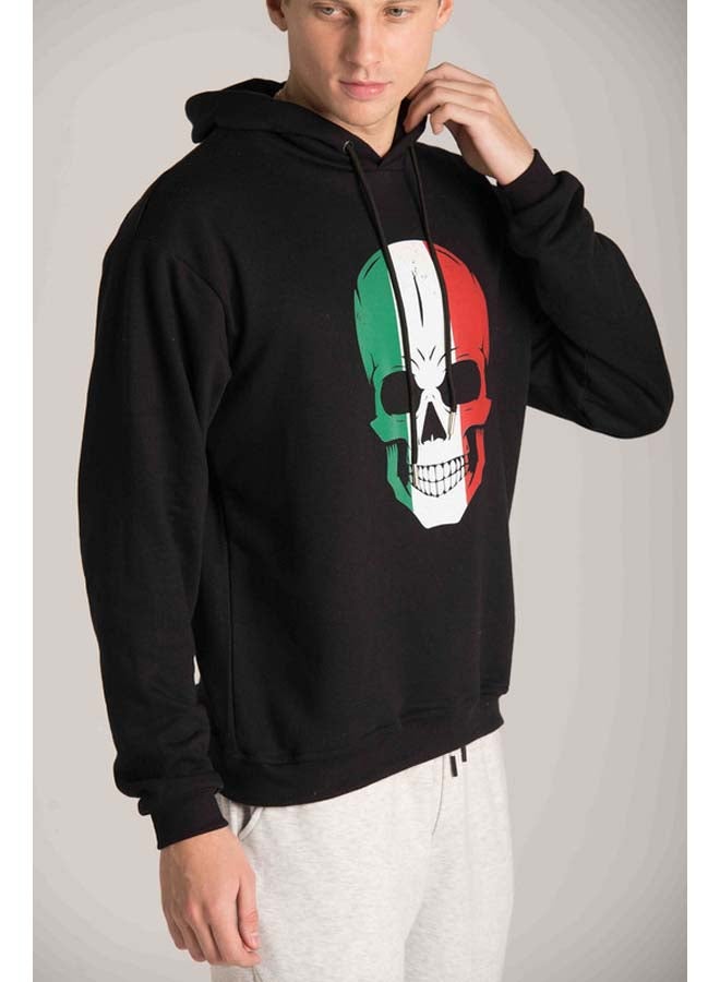 Marco Bergamo Scull Front Print Hoodie  - Image 3