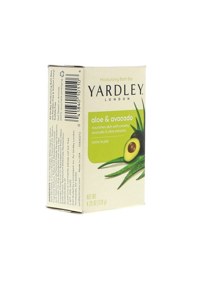 Yardley Yardley London Aloe and Avocado Naturally Moisturizing Bath Bar 4.0 oz (Pack of 12)  - Image 2