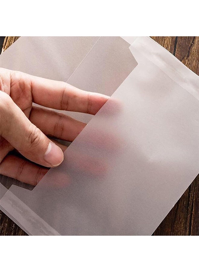 HY 30 Pack White A7 Envelopes Invitation Envelopes Glassine Paper Envelopes 5x7 Invitation Envelopes Vellum Envelopes Greeting Card Envelopes Mini Filing Envelopes for Party Birthday 5x7in Translucent  - Image 3
